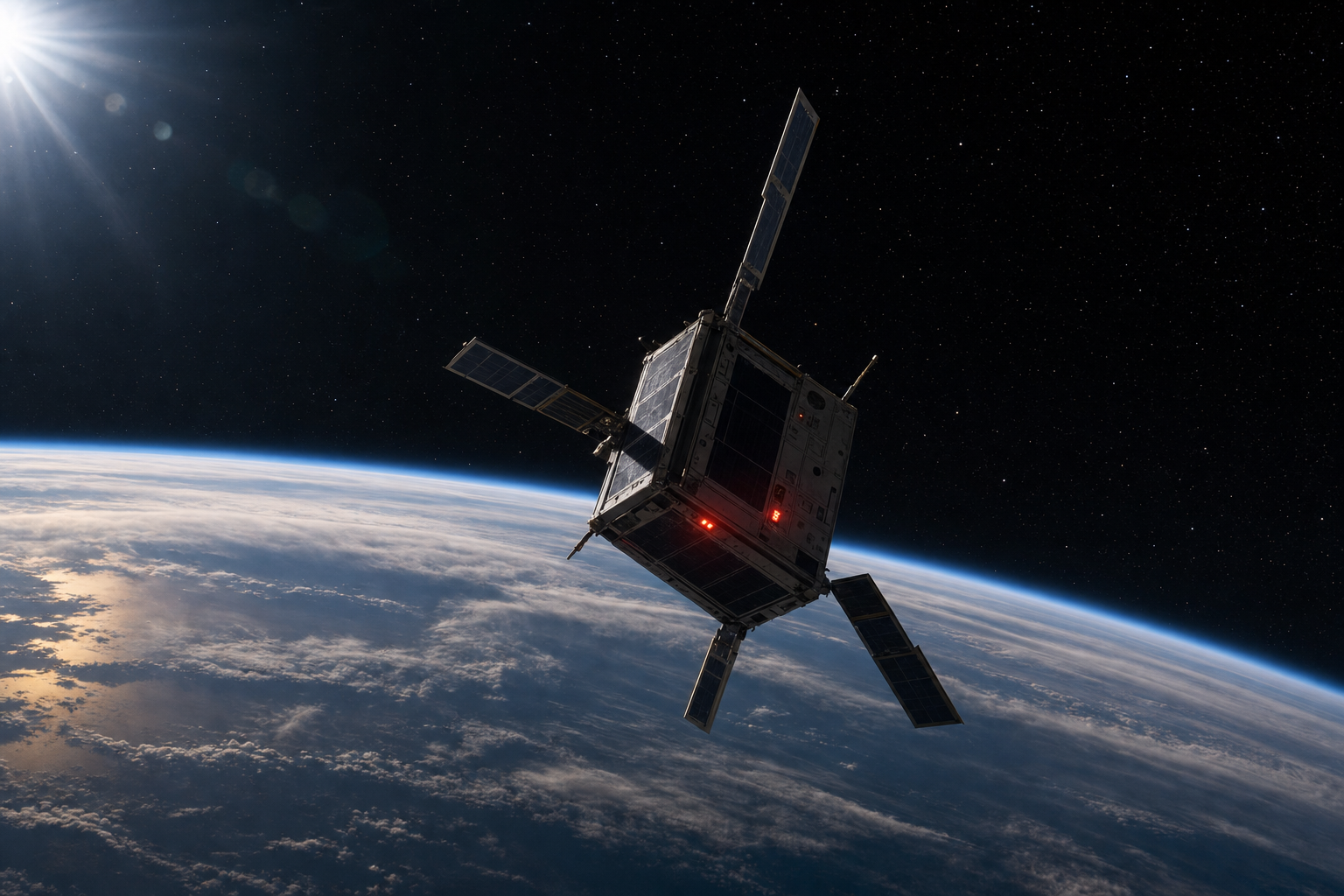 Satellite tumbling with loss of attitude control
