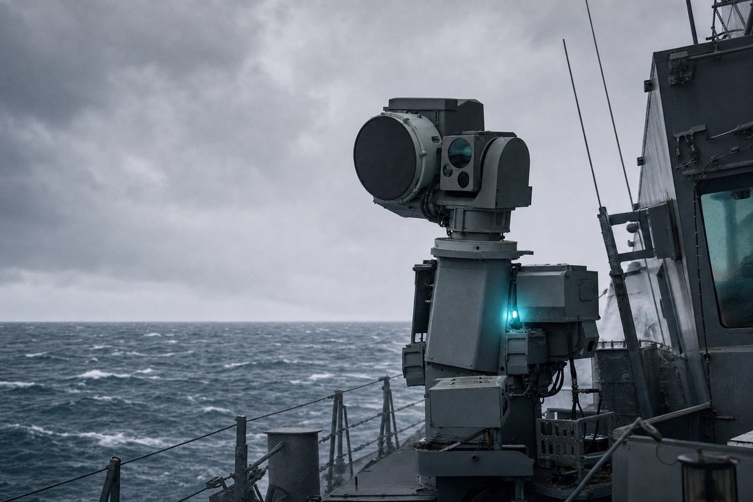 Naval sensor stabilized despite rough seas