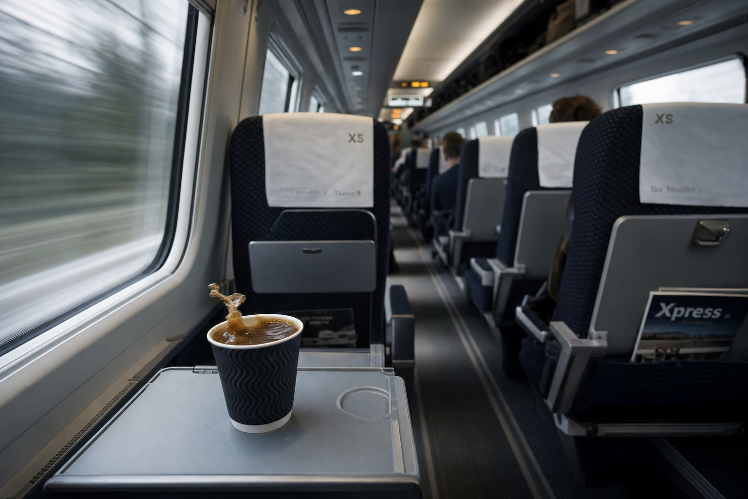 Train cabin shaking from track vibration